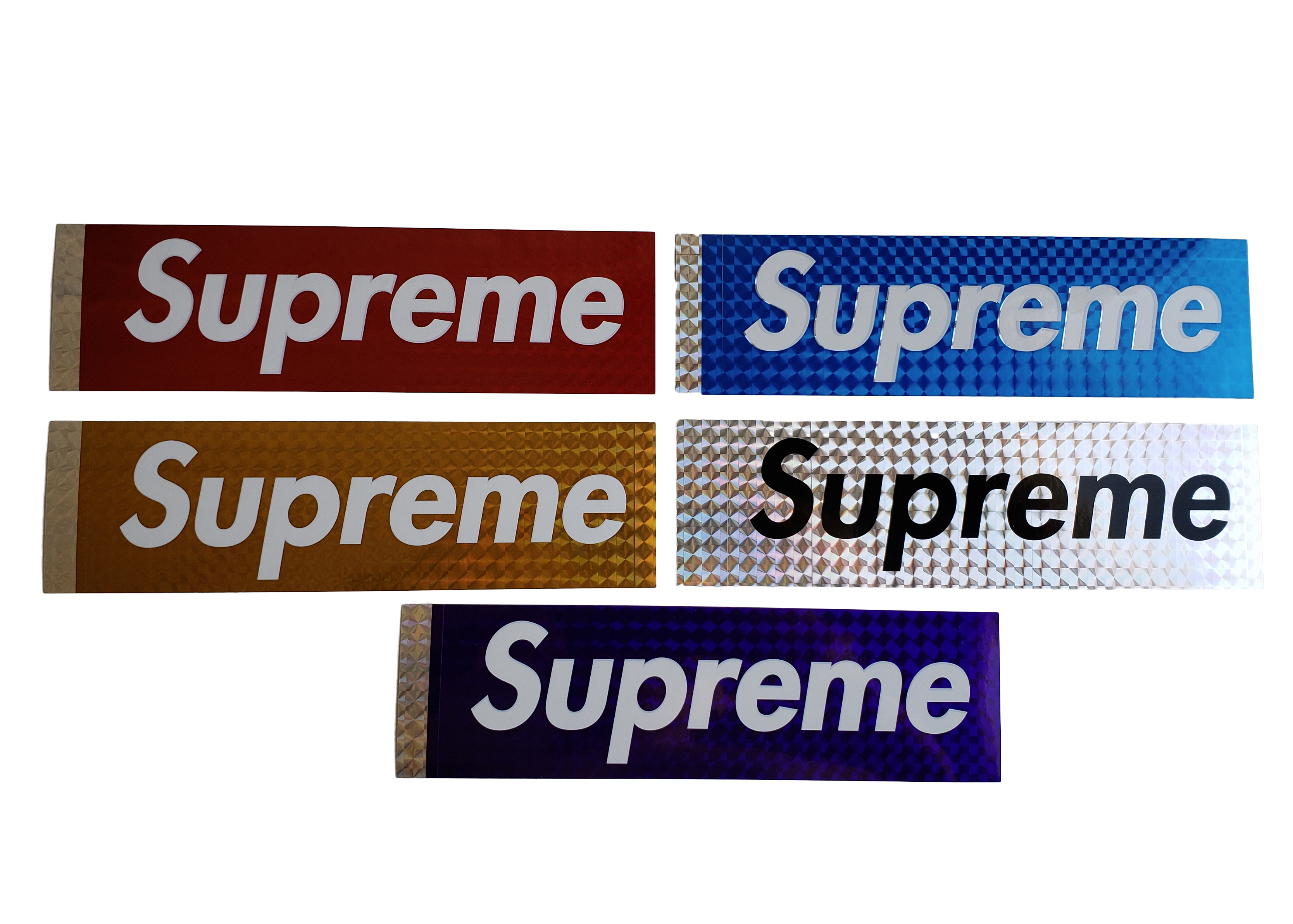 Supreme Holographic Box Logo Sticker Set